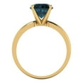 thumbnail image 4 of Clara Pucci 14K Yellow Gold 2ct LondonBlueTopaz Solitaire Ring for Women, 4 of 8