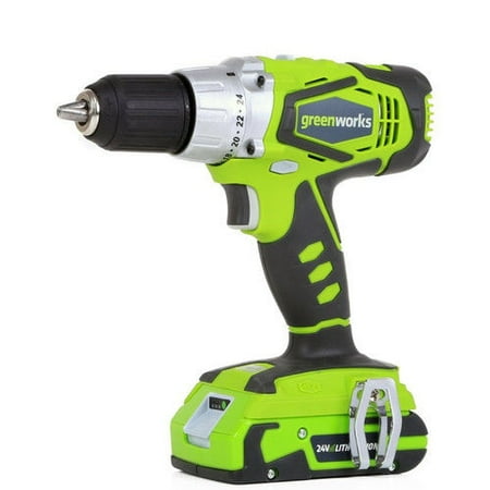 Greenworks 37012C 24V Cordless Lithium-Ion 1/2 in. Drill Driver