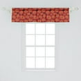thumbnail image 2 of Ambesonne Abstract Window Valance, Doodle Simplistic Dandelion Flowers Abstract Nature Growth Pattern, Curtain Valance for Kitchen Bedroom Decor with Rod Pocket, 54" X 12", Vermilion Orange Black, 2 of 3