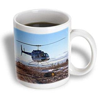 - 3dRose A helicopter delivers barrels of fuel, Ceramic Mug, 11-ounce