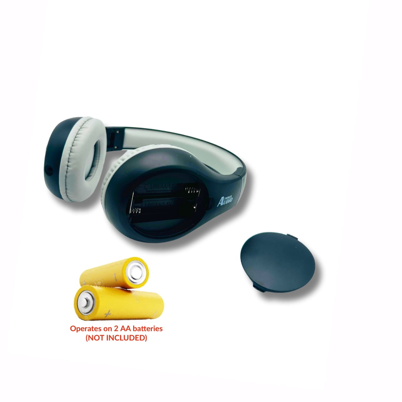 FM Radio Headphones Pull-Out Antenna, Great Reception, Sound Quality, Light Weight, Walking, Ease of Use, Jogging, Relaxing, School, Talk Radio, Require 2AA Batteries (Not Included) Black & Gray