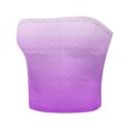 thumbnail image 4 of Tube Top for Women, Sleeveless Strapless Solid Color Polyester Top with Elastic Band, Regular Length, Black L, 4 of 8