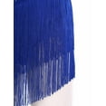 thumbnail image 6 of iiniim Women Latin Jazz Modern Dance Rhinestone Tassel Skirts Figure Skating Costumes Blue XXL, 6 of 7