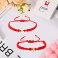 thumbnail image 4 of 2 piezas pulsera de la amistad cuerda trenzada pulsera encanto ajustable hecho a mano, 4 of 6