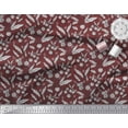 thumbnail image 3 of Soimoi Satin Silk Fabric Leaves & Floral Block Print Sewing Fabric Yard 42 Inch Wide, 3 of 3