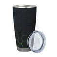 thumbnail image 2 of KLL Modern Hexagonal Neon Grid Print 40oz Stainless Steel Insulated Car Cup with Spillproof Lid - Keep Your Drink Hot or Cold on the Go-Without Straw, 2 of 8