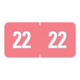 thumbnail image 1 of Smead Yearly End Tab File Folder Labels, 22, 0.5 X 1, Pink, 25/sheet, 10/sheets Per Resealable Pegboard Display Pack, 250/pack, 1 of 1