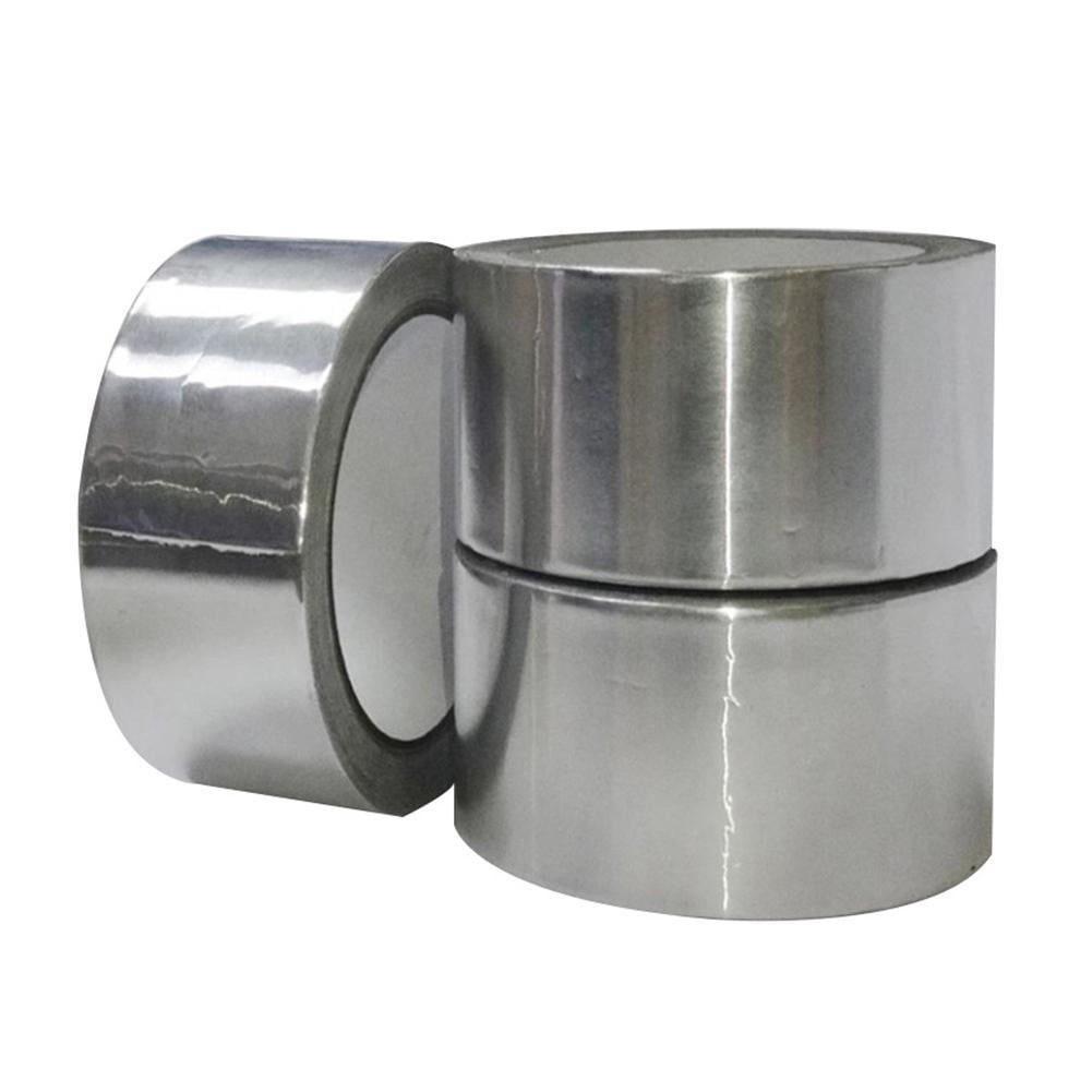 50M Aluminium Foil Adhesive Sealing Tape Heating Duct Silver Repairs C0W1