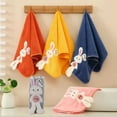 thumbnail image 7 of Btomtd Easter Bunny Washcloth for Household, Thickened Absorbent Face Towel and Hand Towel, Bathroom Towels for Spring, 1-Pack, Size 30" x 14", Orange, 7 of 7