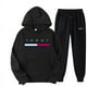thumbnail image 5 of Conjunto de ropa deportiva para hombre y mujer, sudadera con capucha y pantalones con cordón, ropa deportiva de otoño, 2 piezas, 5 of 5