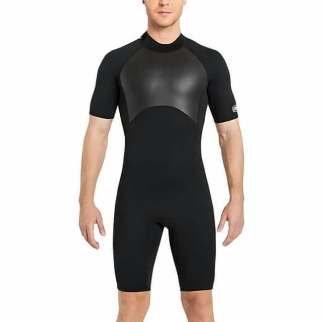 2mm Diving Suit High Efficiency Cold Proof Good Elasticity Breathable Swimsuits Strong Sunscreen Reduce Water Resistance Wetsuit Men Black XXL
