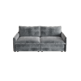 thumbnail image 3 of Newest Expandable Corduroy Loveseat Sofa with Deep Seat for Flexible Living Space, Grey, 3 of 7
