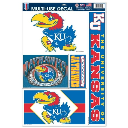 - Kansas Jayhawks Official NCAA 11 inch x 17 inch MultiUse Car Decal by WinCraft