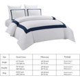 thumbnail image 2 of Funda nórdica 220x240cm Juego de cama de hotel Microfibra lavada Confort y Cremallera metálica suave Hogar con funda de almohada 50x75cm, Azul marino JFHHH pequeña, 2 of 5