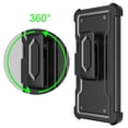 thumbnail image 4 of For Samsung Galaxy A25 5G S256VL Card Holster Kickstand Hybrid Cover Cell Phone Case + Tempered Glass - Card Holster Black, 4 of 6