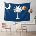 thumbnail image 2 of South Carolina State Flag Palm Tree Tapestry, Aesthetic Wall Hanging Tapestries Dorm Room Home Decor, 60" x 40", 2 of 7