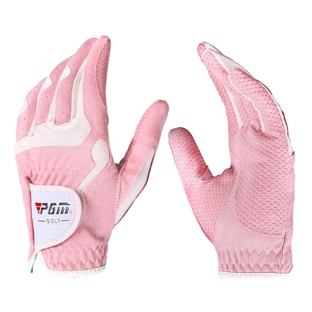 Guantes de golf Shamjiam para mujer mano izquierda y derecha Rosa Mitones de golf para mujer