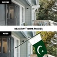 thumbnail image 3 of G128 Combo Pack: 6 Ft Tangle Free Spinning Flagpole (Black) & Pakistan Flag 3x5 Ft Printed 150D Polyester, Brass Grommets (Flag Included) Aluminum Flag Pole, 3 of 9