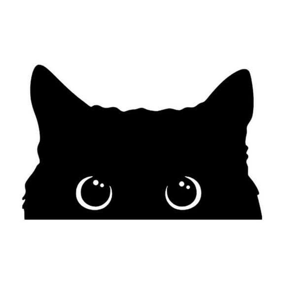 Sinyiin Funny Peeking Cats Sticker Car Bumper Sticker Waterproof Laptop Car Decal for Car Truck Car Exterior Decoration Black