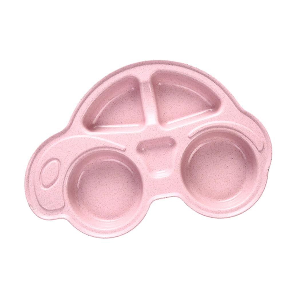 Car Shape Children Kids Snack Tray Food Diet Portion Lunch Plate Tray Green 