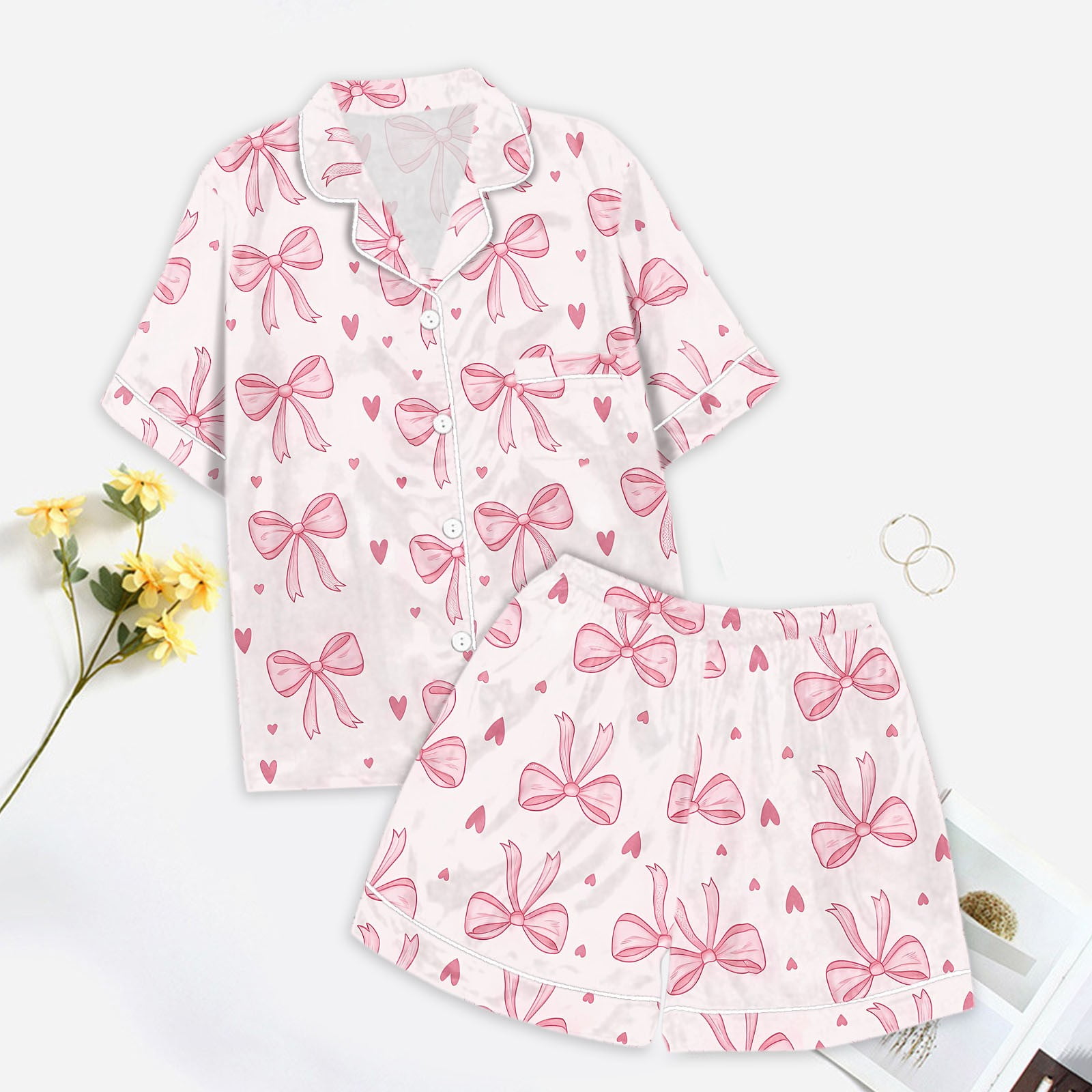Pyjama Court Enfant 2 Pièces - Coton, Manches Raglan, Coloris Uni, Pour Garçon Et Fille 1-14 Ans