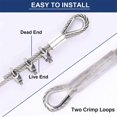 thumbnail image 4 of Cable de acero inoxidable 3/16 para colgar cuerdas, 50 pies, 7 x 19, 3700 libras, 4 of 7