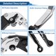thumbnail image 4 of Palanca de freno y embrague corta larga para Kawasaki VERSYS 650 15-23, palanca de freno ajustable de motocicleta, aleación de aluminio, mango tono plateado con extremo negro, 4 of 6