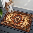 thumbnail image 3 of 2x3 Ft Entryway Area Rug, Bohemian Flower Kitchen Rug Runner Washable Floor Mat, Boho Tribal Colorful Distressed Printed Non Slip Indoor Door Mat Throw Carpet for Bathroom Living Room Bedroom, 3 of 8