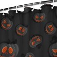 thumbnail image 3 of Black Halloween Pumpkins Shower Curtain 72"x72" ,Bathroom Decorative Shower Curtains Set with 12 Hooks,Modern Waterproof Washable Shower Curtain, 3 of 6