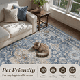 thumbnail image 5 of SIXHOME 6'x9'Area Rug Washable Distressed Vintage Medallion Rugs for Living Room Bedroom Home Decor Dark Blue, 5 of 8