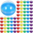thumbnail image 1 of 120 cápsulas de chicles para máquina expendedora, cápsulas redondas de colores, contenedores de plástico, cápsulas de juguete., 1 of 8