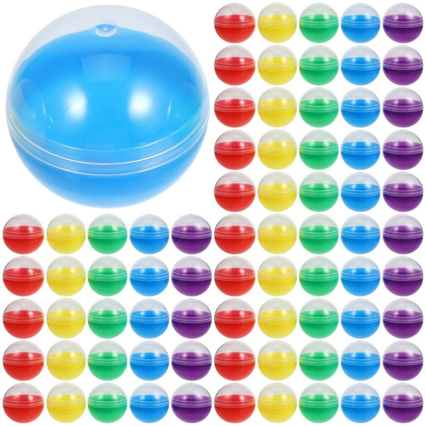 120 cápsulas de chicles para máquina expendedora, cápsulas redondas de colores, contenedores de plástico, cápsulas de juguete.