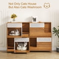 thumbnail image 6 of ZephyPaws 2-in-1 Cat Furniture,Cat Litter Box Enclosure Side Table,Hidden Cat House with Storage for Small to Medium Cats,MDF Wood Pet Cabinet for Living Room,Brown,31.4" L x 15.7" W x 44.8" H, 6 of 7