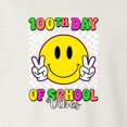 thumbnail image 3 of Wild Bobby 100th Day of School Retro Cute Smiley Face, 100 Days of School 2024 2025 Design for Kids Youth Boys Girls School Unisex Boys Girls Crewneck Graphic Sweatshirt, 3 of 6