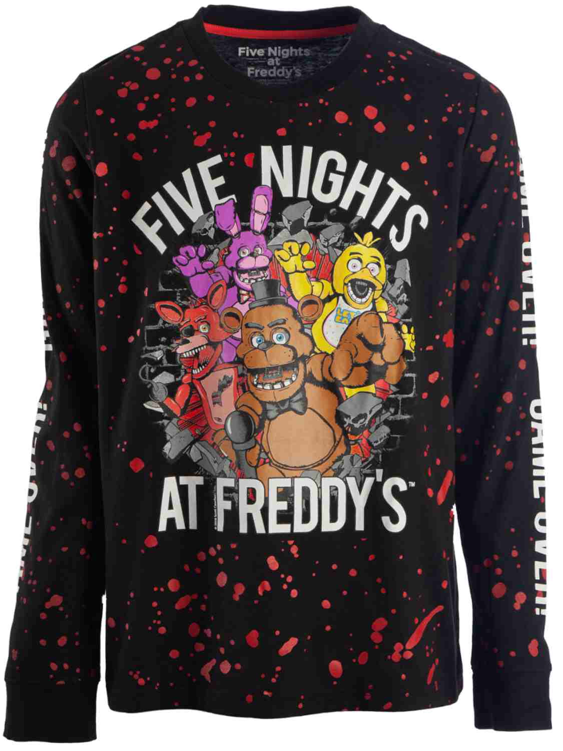 Five Nights At Freddy's Men's Black Tshirt Tees Clothing 