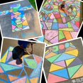 thumbnail image 4 of Juego de tizas para aceras JASNKKONT 162, 18 colores, lavables, 4 of 6