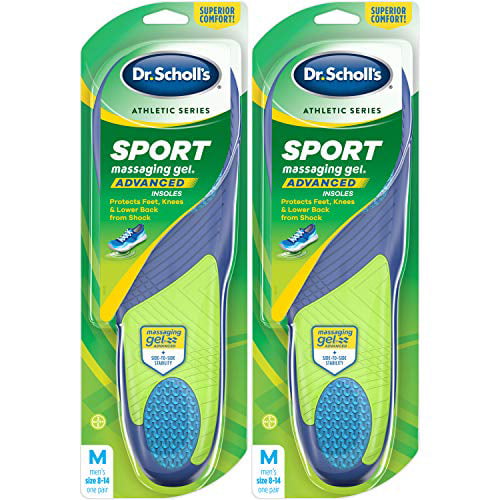 contant geld Onbeleefd Oppervlakkig Dr. Scholl?s Sport Insoles (Pack of 2) // Superior Shock Absorption and  Arch Support to Reduce Muscle Fatigue and Stress on Lower Body Joints (for  Men's 8-14) - Walmart.com