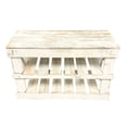 thumbnail image 2 of del Hutson Designs 39 Inch Rustic Chic Solid Barnwood Shoe Rack, White, 2 of 6