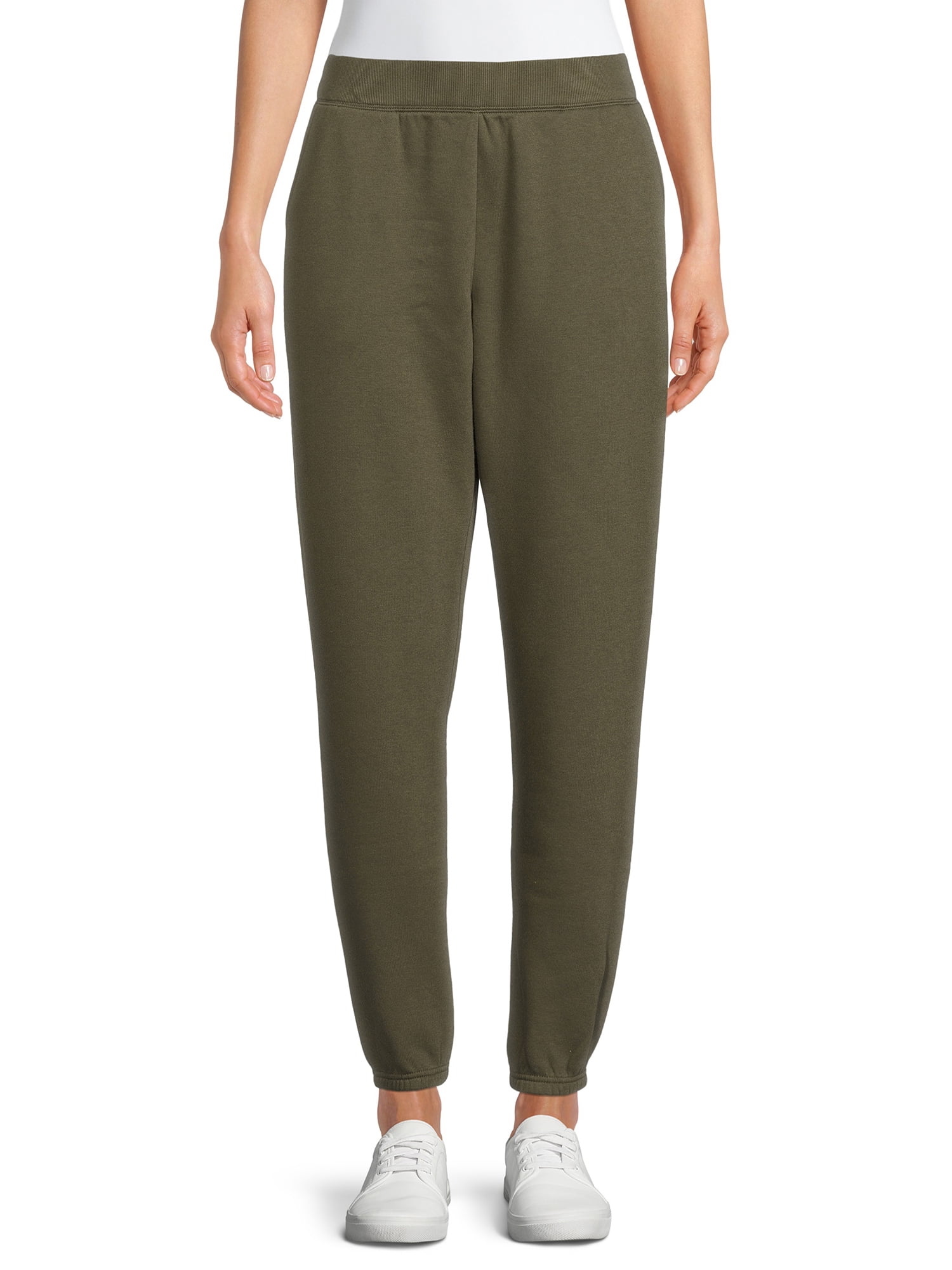 Time & Tru Women's Core Fleece Cinch Pants with Pockets - Walmart.com