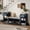 Blue, variant on All-in-One Entryway Storage Bench with Cushion, Flip-Top Compartments, Drawers & Open Shelves, Solid Pine Wood & MDF, 77.5″ L, Hallway Mudroom Living Room Organizer