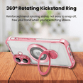 thumbnail image 6 of Entronix Magnetic Clear Case for iPhone 17, Built-in Kickstand Ring Shockproof Bumper, Rose, 6 of 6