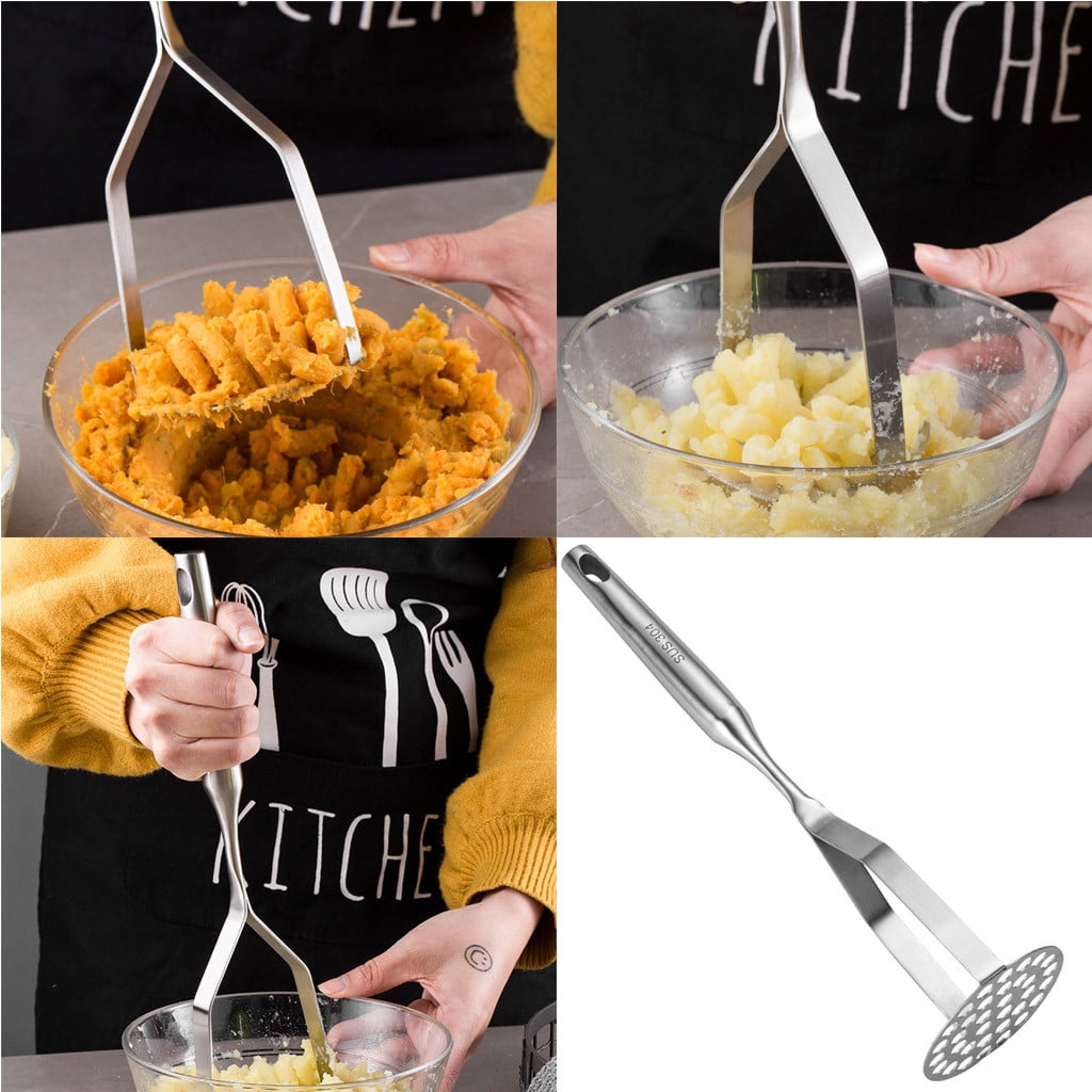 Stainless Steel Potato Mashers Ricers Garlic Mud Pressure Puree Tool
