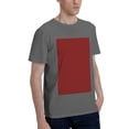 thumbnail image 2 of Bingfone Maroon Men'S Loose Fit Short-Sleeve Pocket T-Shirt, 2 of 7
