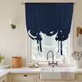 thumbnail image 2 of Tie Up Curtains for Windows Stars Moon Valance Adjustable Balloon Curtain Starry Night Navy Blue Tie Up Shades for Kitchen Living Room Bedroom Privacy Curtain Drape 34x45 Inch, 2 of 9