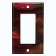 thumbnail image 5 of Metal Light Switch Plate Cover Image of Marble Red Brown Swirl Galaxy MAR082, 5 of 13