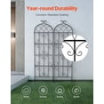 thumbnail image 4 of 71x20 Inch 2 Pack Rustproof Metal Garden Trellis for Climbing Plants Roses Cucumbers Clematis Outdoor Courtyard Lawn Decorative Support, 4 of 6