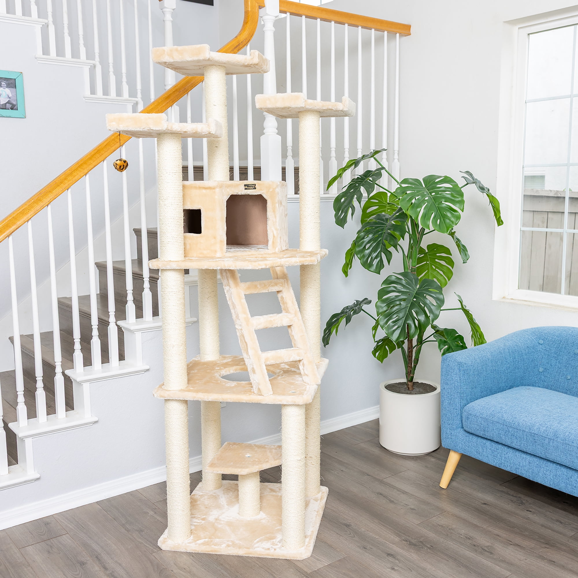 Armarkat Classic Real Wood Cat Tree Model A8001, 80 inch Beige