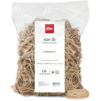 Office Depot® Brand Rubber Bands, #16, 2 1/2" x 1/16", Crepe, 1-Lb Bag