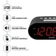 thumbnail image 3 of Reloj despertador digital SHARP de fácil lectura con carga USB de alta velocidad para teléfonos y tabletas, funcionamiento sencillo, negro medianoche, 3 of 5