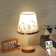 thumbnail image 1 of Lámpara de escritorio LED de madera maciza, lámpara de lectura de estudio de tela estable, adecuada para decoración del hogar, luz de noche cálida lisa de lino, iluminación interior, lámpara de lectur, 1 of 6